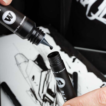 Molotow Blackliner Brush Pen + 30 ml Refill Set - image 3