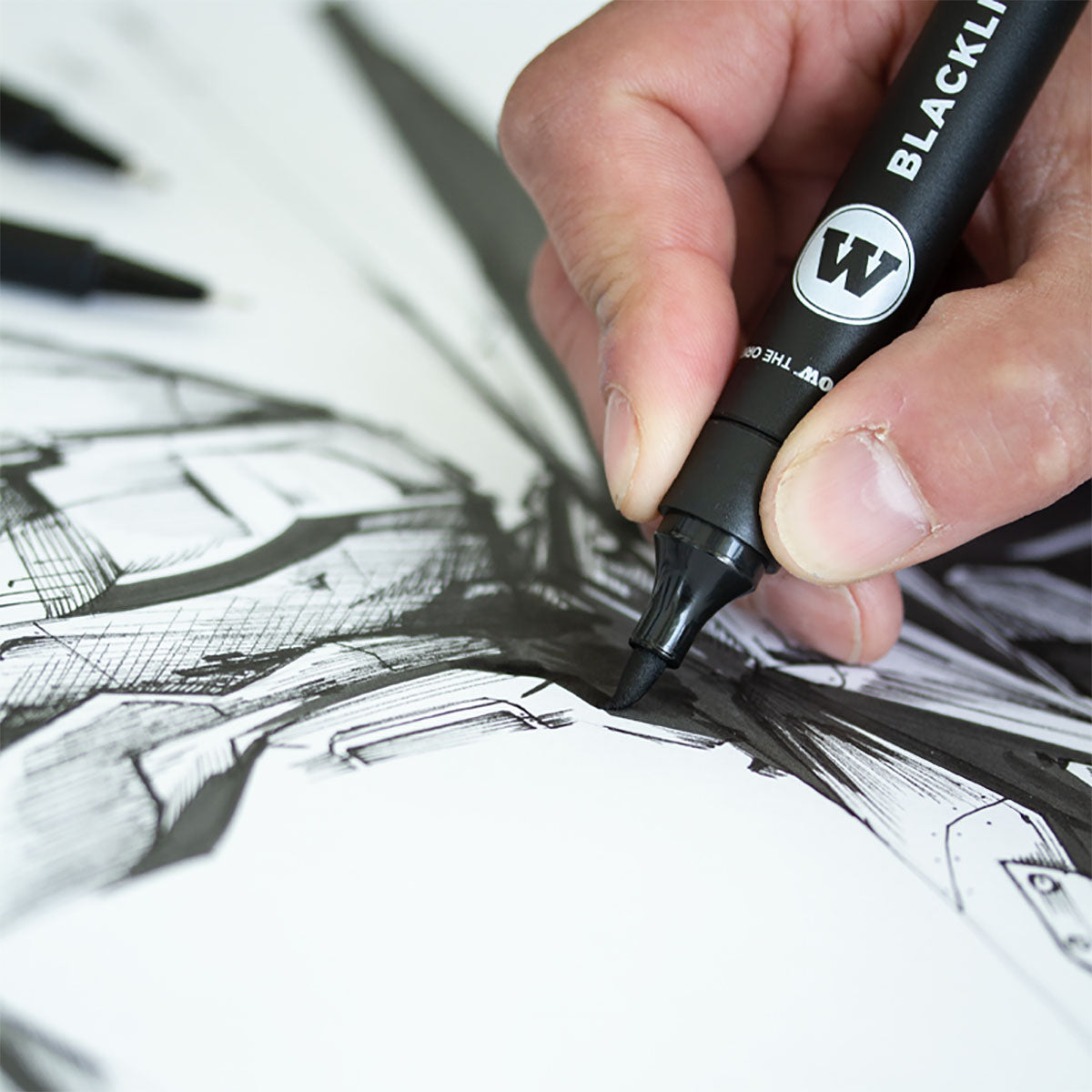 Molotow Blackliner Brush Pen + 30 ml Refill Set - image 4