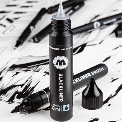 Molotow Blackliner Brush Pen + 30 ml Refill Set - image 5