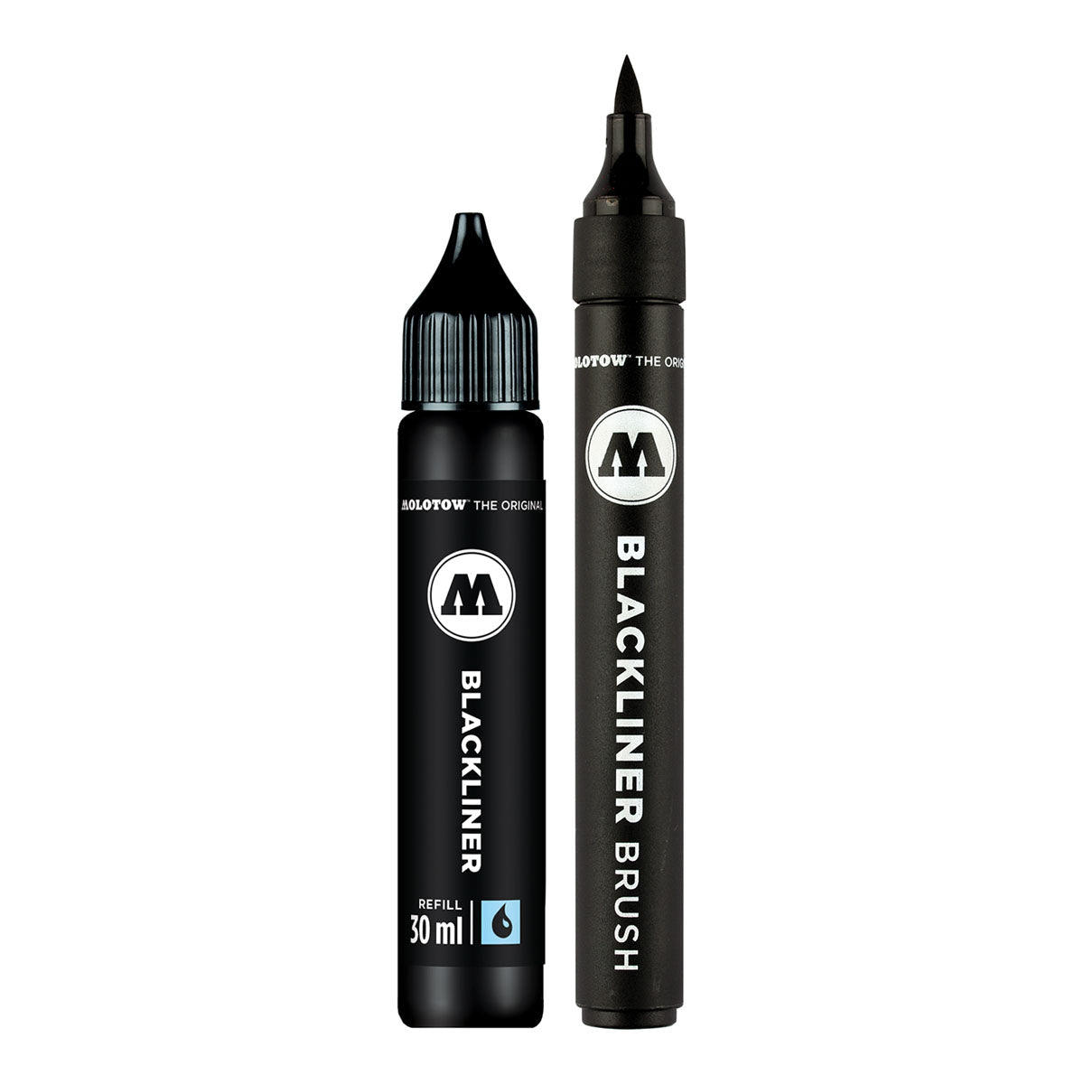 Molotow Blackliner Brush Pen + 30 ml Refill Set - image 1