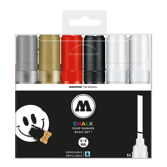 Molotow Chalk Marker 4-8 mm Basic 6 Set - image 1