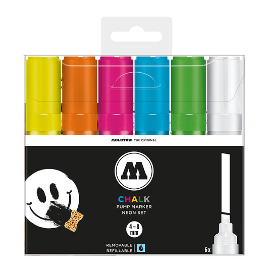 Molotow Chalk Marker 4-8 mm Neon 6 Set - image 1