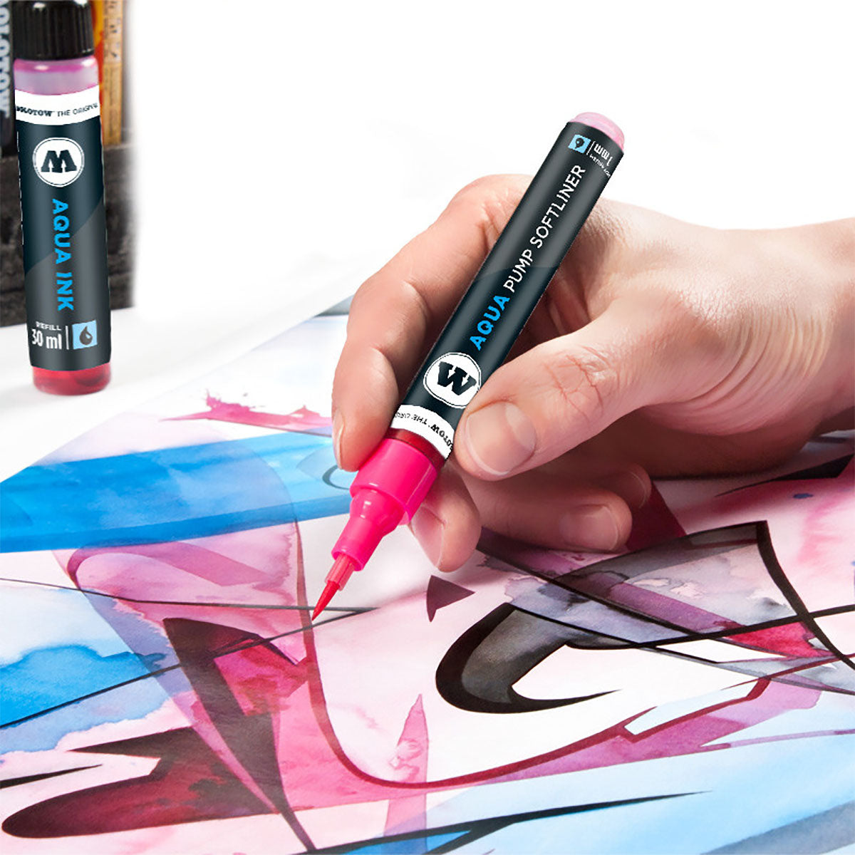 Molotow GRAFX AQUA Ink Pump Softliner 6 set Basic 1 - image 5
