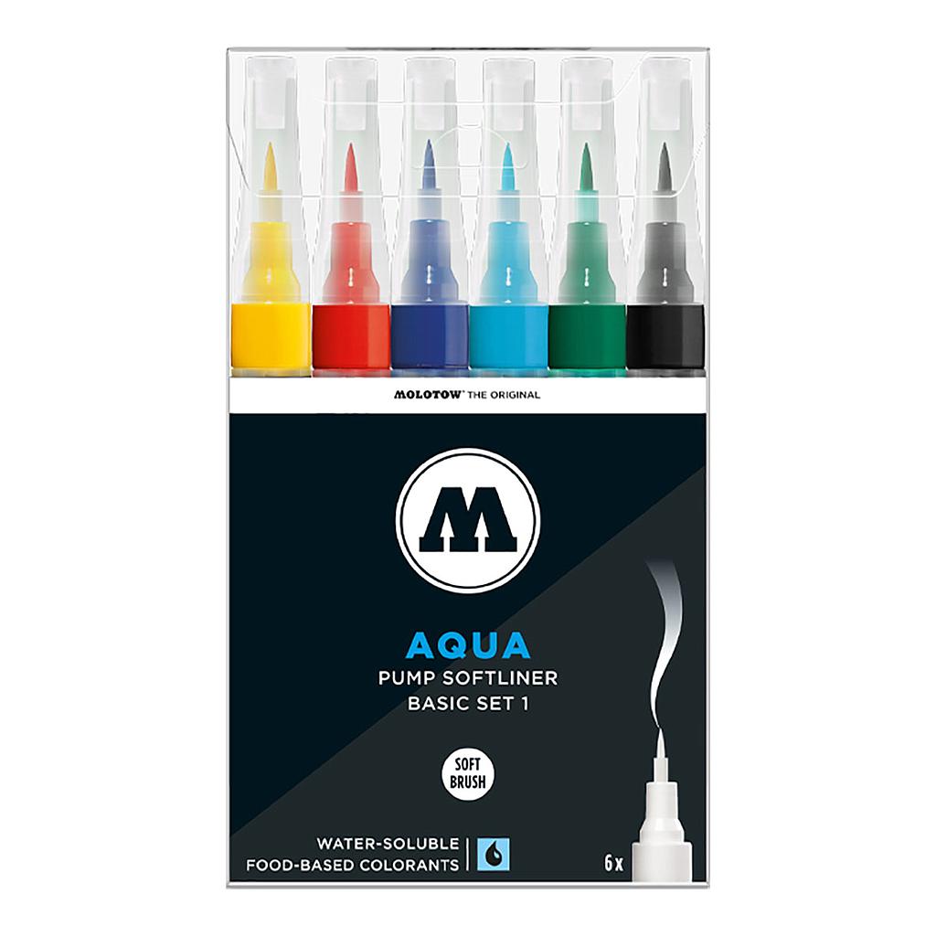 Molotow GRAFX AQUA Ink Pump Softliner 6 set Basic 1 - image 1