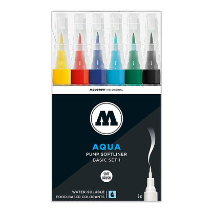 Molotow GRAFX AQUA Ink Pump Softliner 6 set Basic 1 - image 1