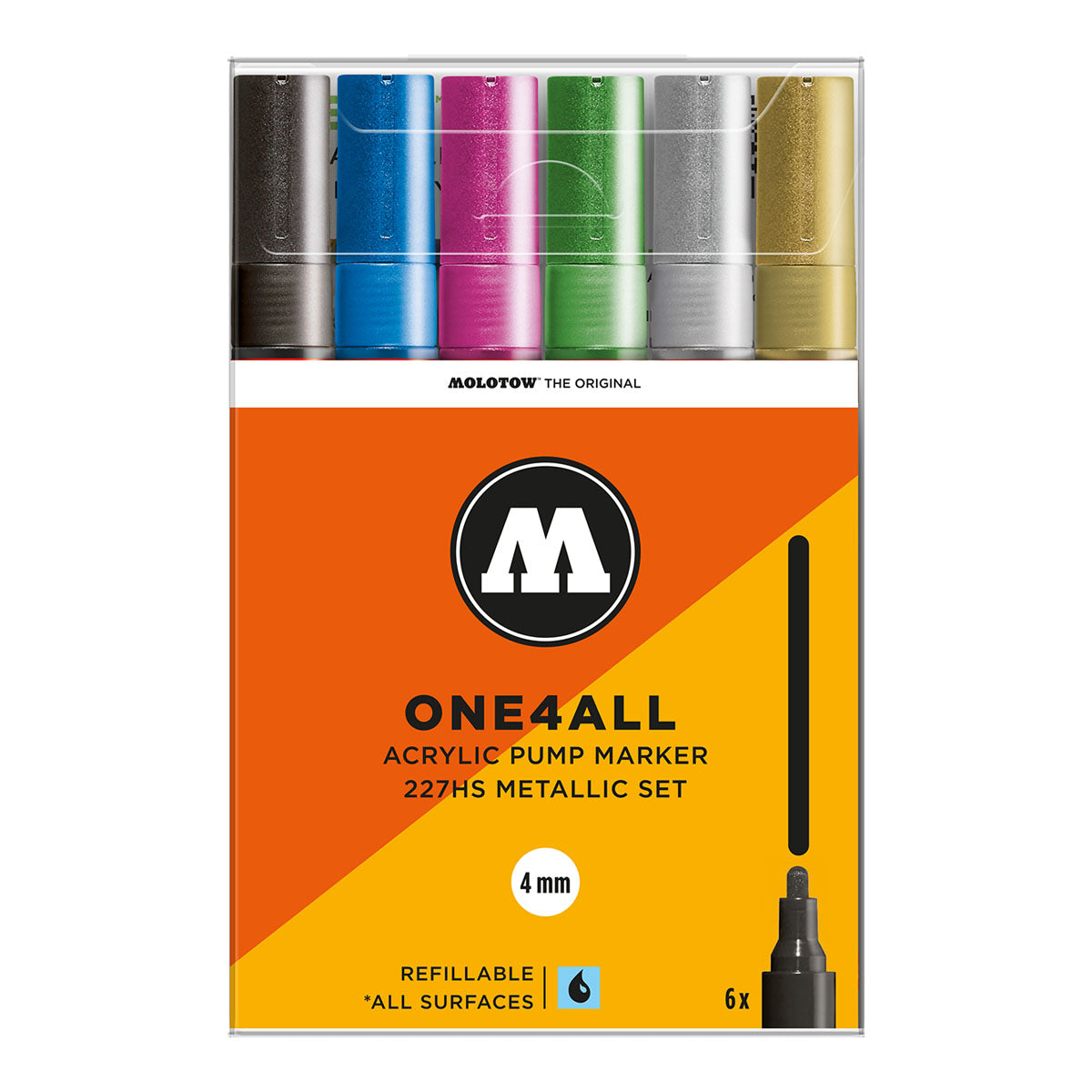 Molotow ONE4ALL 227HS 6set Metallic - image 1