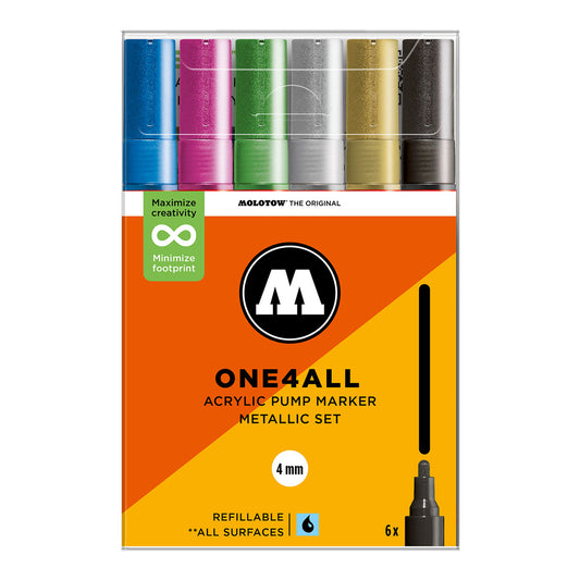 Molotow ONE4ALL 227HS 6set Metallic - image 1