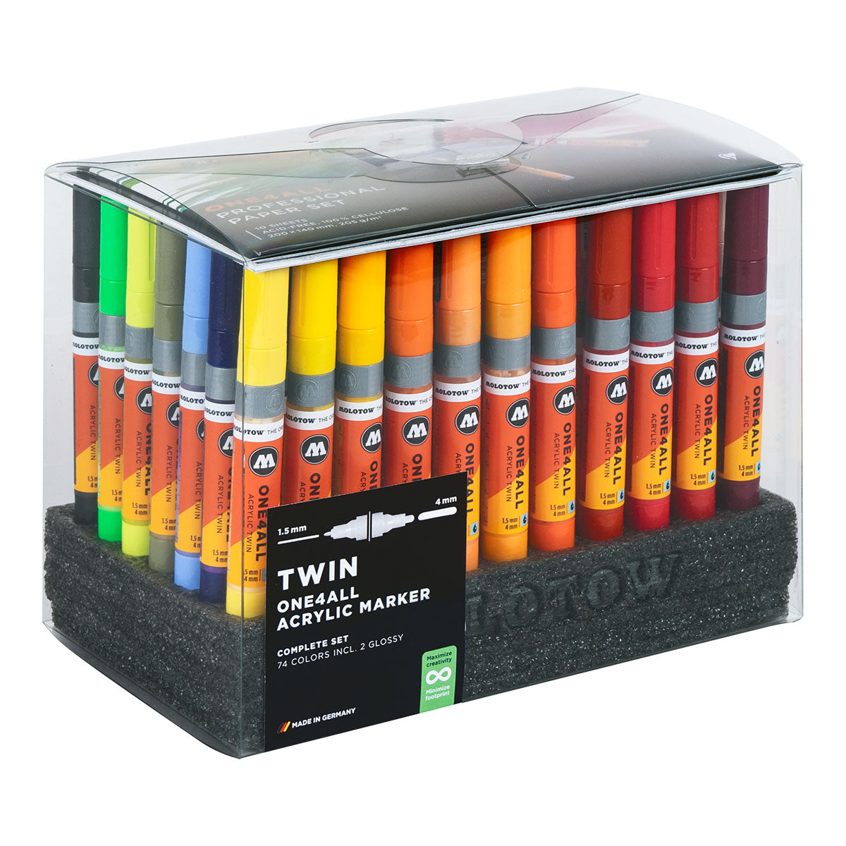 Molotow ONE4ALL Acrylic Twin Display 74 Set Complete - image 1