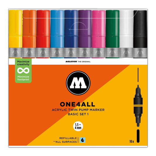 Molotow ONE4ALL Twin Marker 10set Basic 1 - image 1