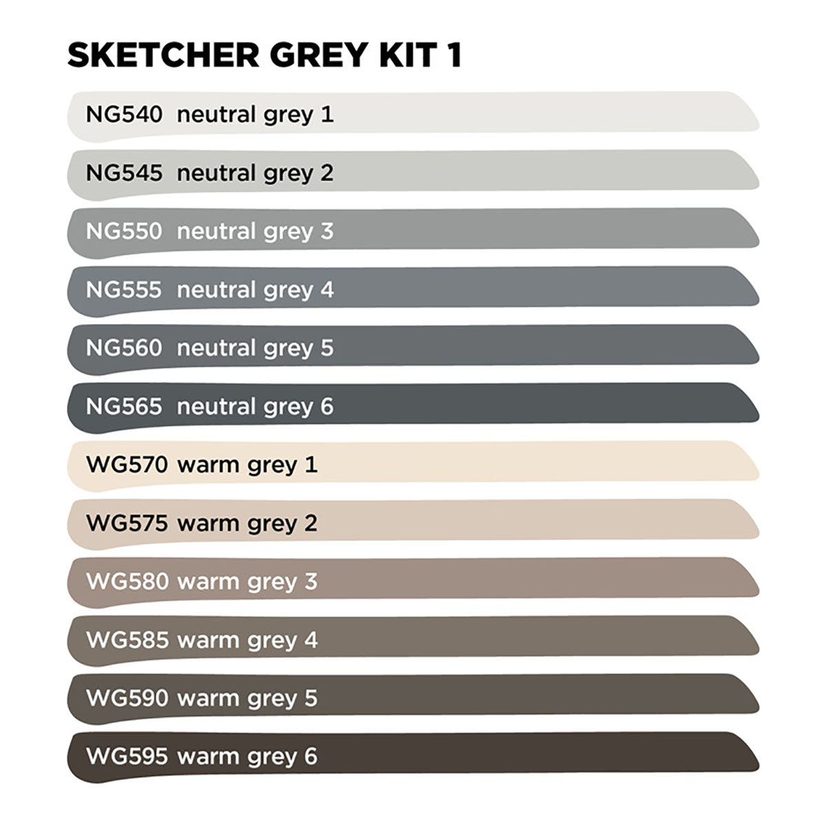 Molotow Sketcher Twin Marker 12 Set Grey Kit 1 - image 3