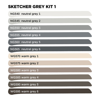Molotow Sketcher Twin Marker 12 Set Grey Kit 1 - image 3
