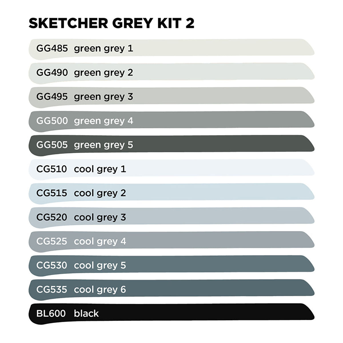 Molotow Sketcher Twin Marker 12 Set Grey Kit 2 - image 3
