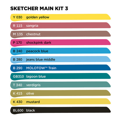 Molotow Sketcher Twin Marker 12 Set Main Kit 3 - image 3