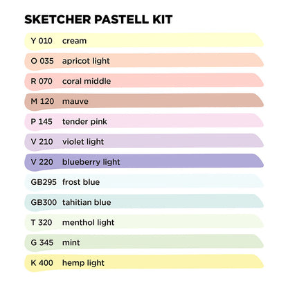 Molotow Sketcher Twin Marker 12 Set Pastel Kit - image 3