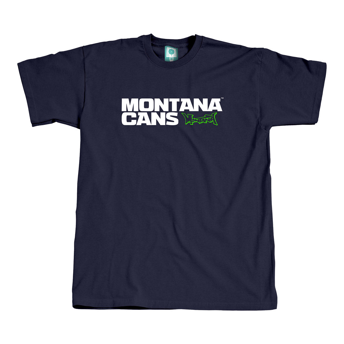 Montana Cans Typo Logo T-Shirt Navy - image 1