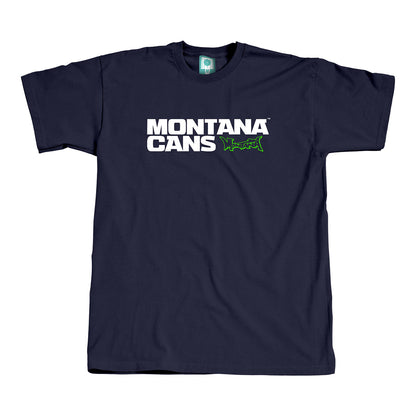 Montana Cans Typo Logo T-Shirt Navy - image 1