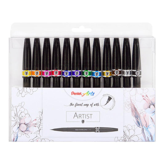 Pentel Artist Brush Sign Pen 12 set - image 1