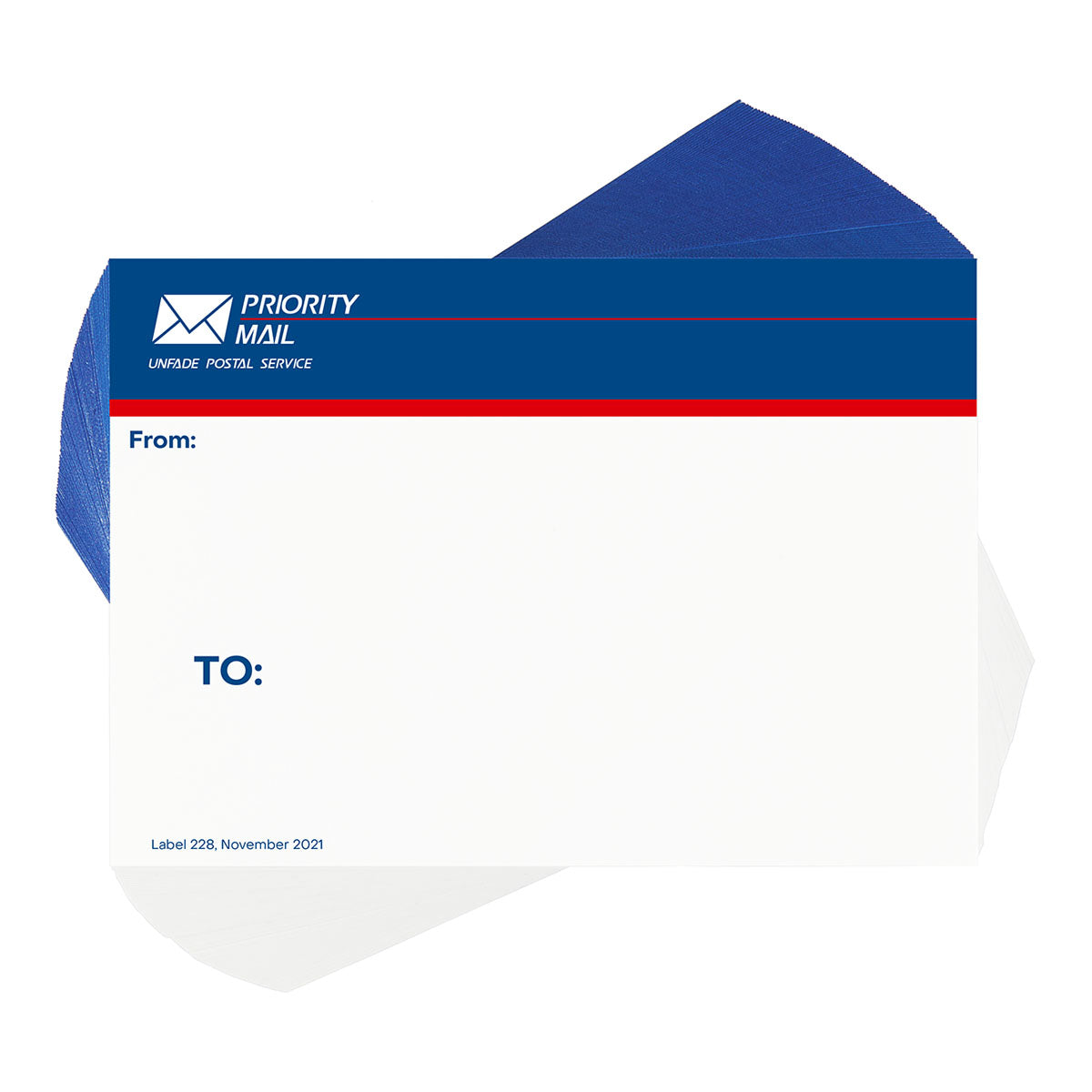 Priority Mail Stickers Blue Stripe, 50 pcs - image 1