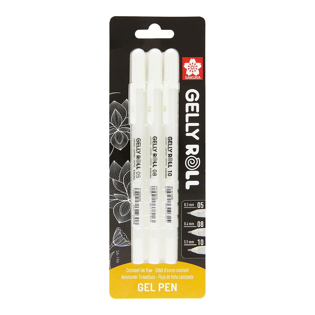 Sakura Gelly Roll Gel Pen Classic White Mixed 3 Set - image 1