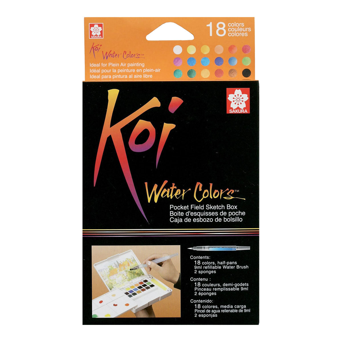 Sakura Koi Water Colors Pocket Field Sketch Box 18 set - image 1