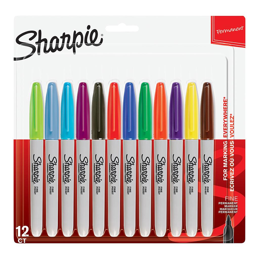 Sharpie Permanent Marker Fine Point 12 Set - image 1
