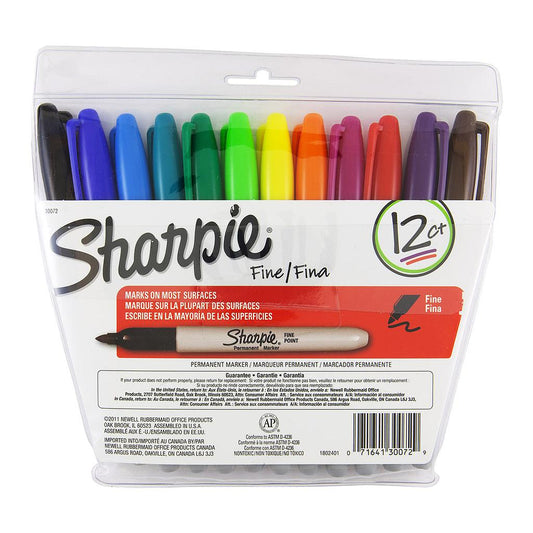 Sharpie Permanent Marker Fine Point 12 set, Main - image 1
