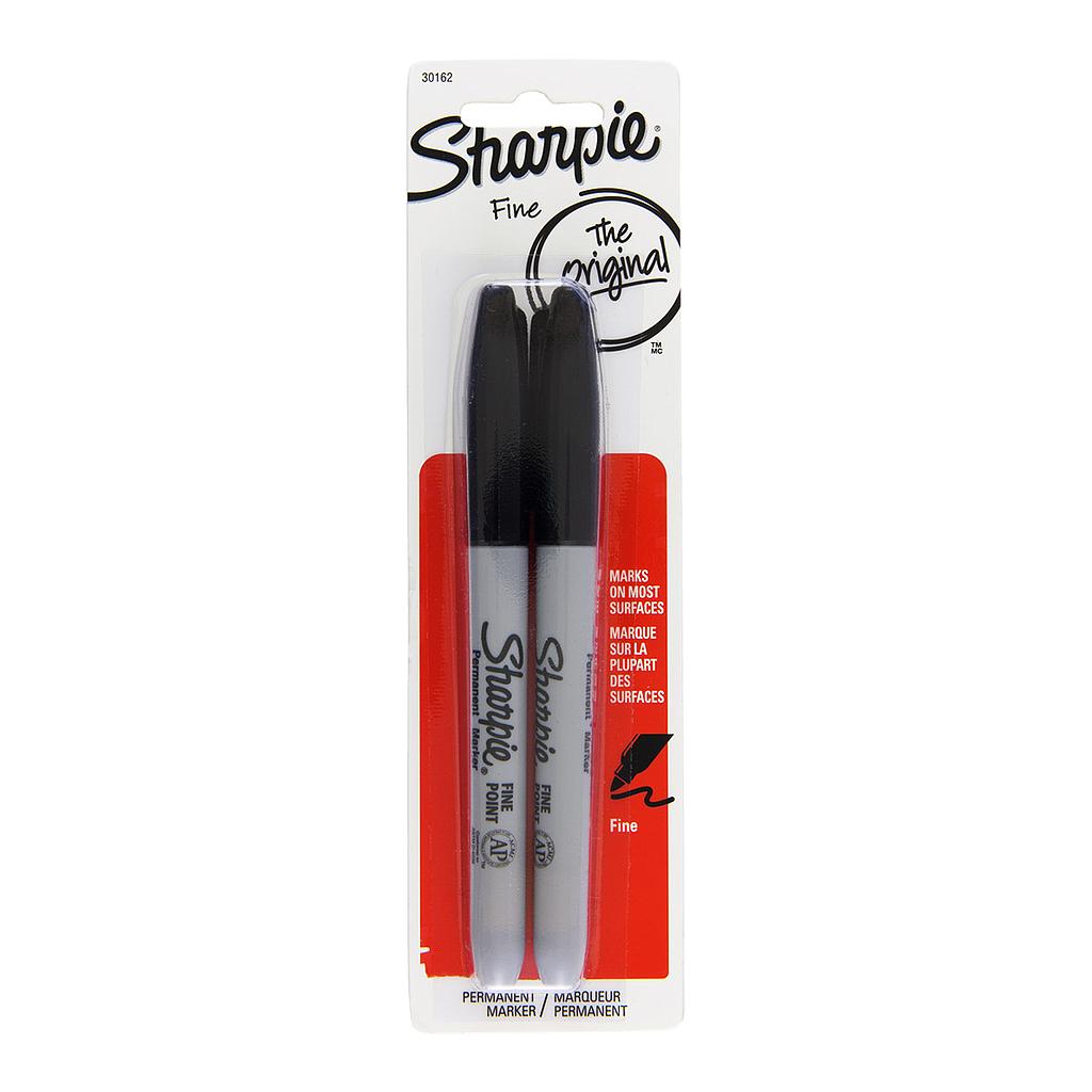 Sharpie Permanent Marker Fine Point, 2 set Black - image 1