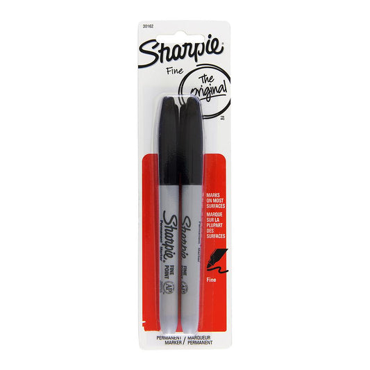 Sharpie Permanent Marker Fine Point, 2 set Black - image 1