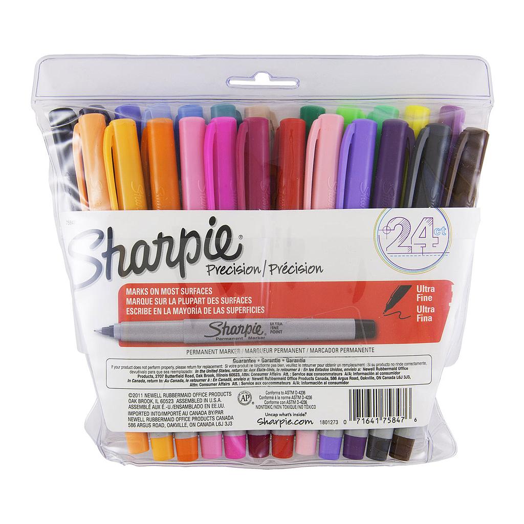 Sharpie Permanent Marker Ultra Fine Point, 24 set Main - image 1