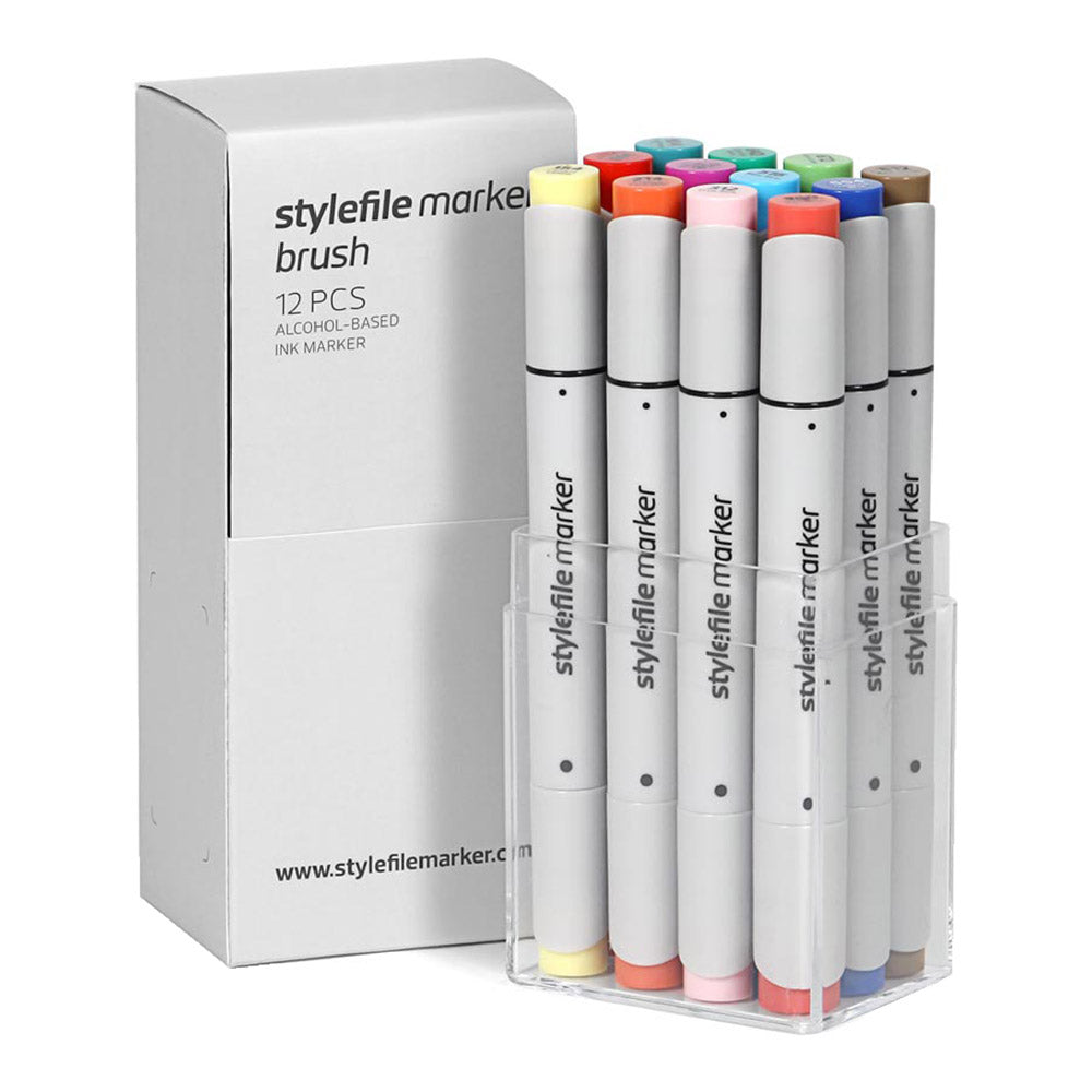 Stylefile Marker Brush 12set Main B - image 1