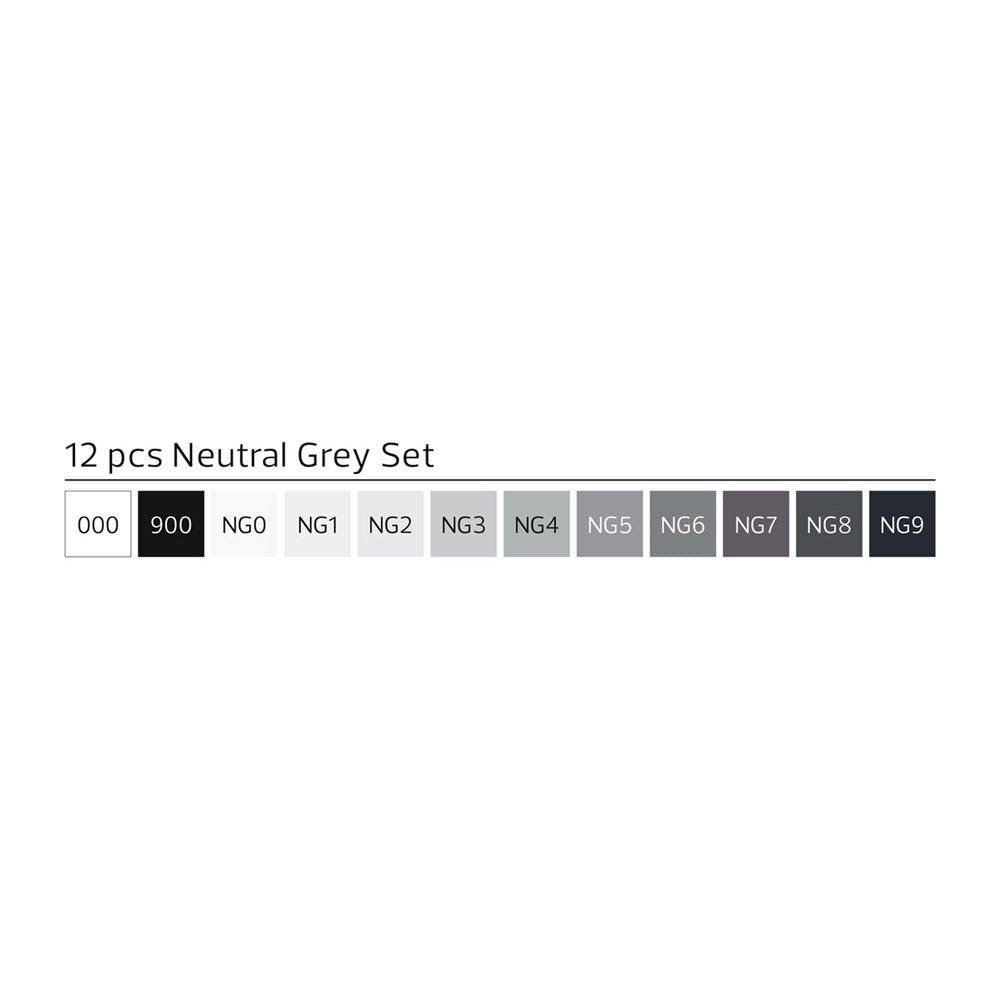 Stylefile Marker Brush 12set Neutral Grey - image 2