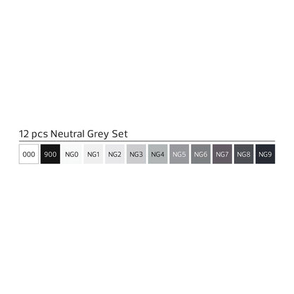 Stylefile Marker Brush 12set Neutral Grey - image 2