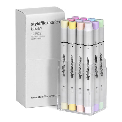 Stylefile Marker Brush 12set Pastell - image 1