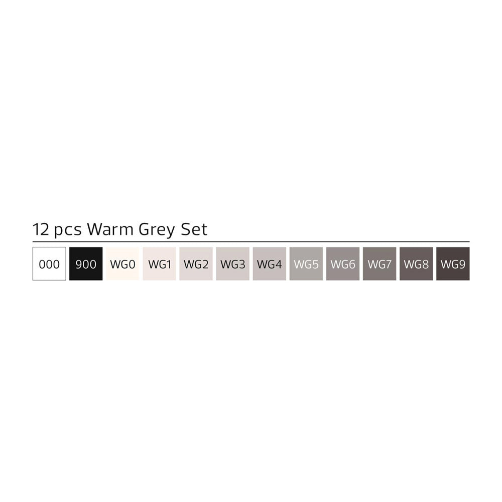 Stylefile Marker Brush 12set Warm Grey - image 2
