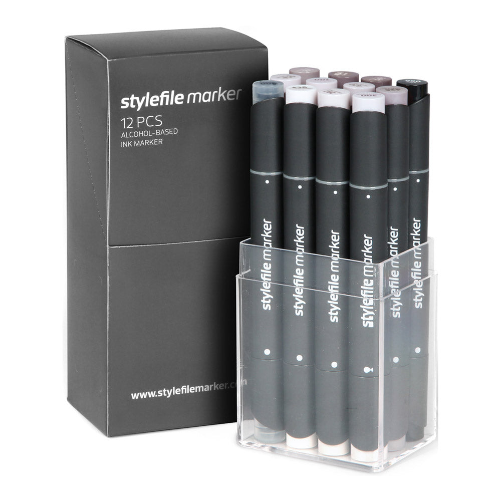 Stylefile Marker Classic 12 Set Warm Grey - image 1