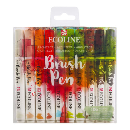 Talens Ecoline Brush Pen 10 set, Architect Colors - image 1