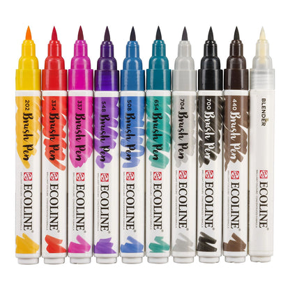 Talens Ecoline Brush Pen 10 set, Hand Lettering Colors - image 2