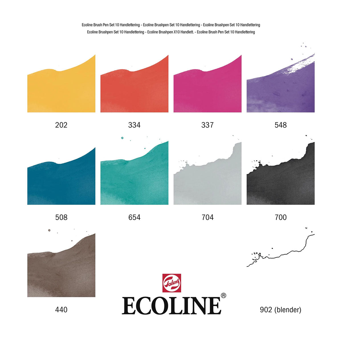 Talens Ecoline Brush Pen 10 set, Hand Lettering Colors - image 3