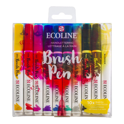 Talens Ecoline Brush Pen 10 set, Hand Lettering Colors - image 1