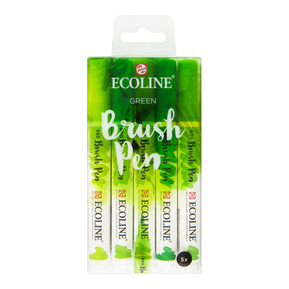 Talens Ecoline Brush Pen 5 set, Green Colors - image 1