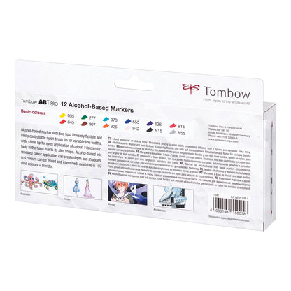 Tombow ABT PRO Dual Brush Pen 12 set, Basic Colours - image 2
