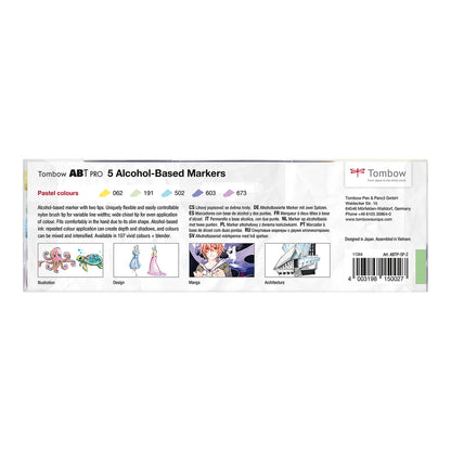 Tombow ABT PRO Dual Brush Pen 5 set, Pastel Colours - image 2