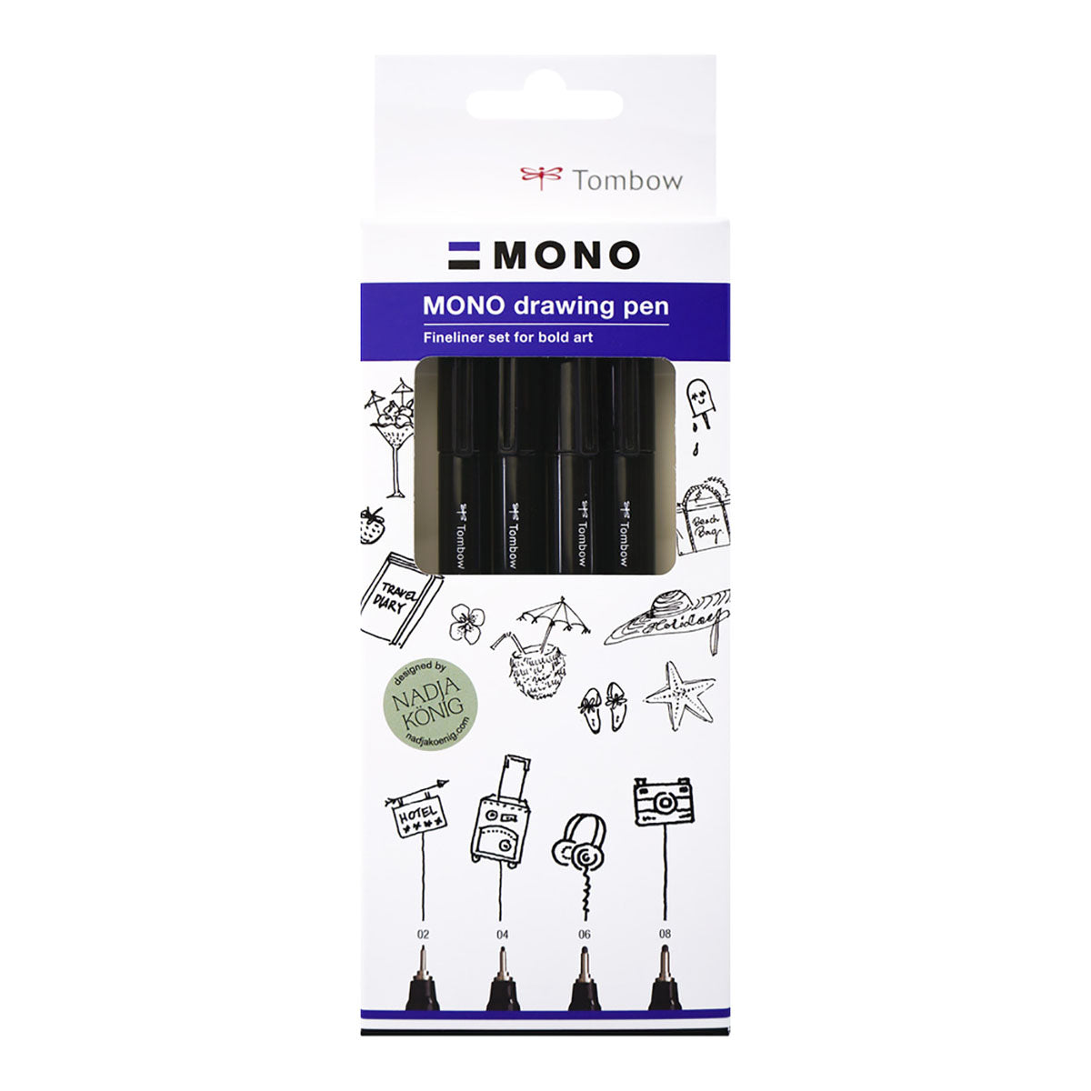 Tombow Mono Drawing Pen 4-set Bold - image 1