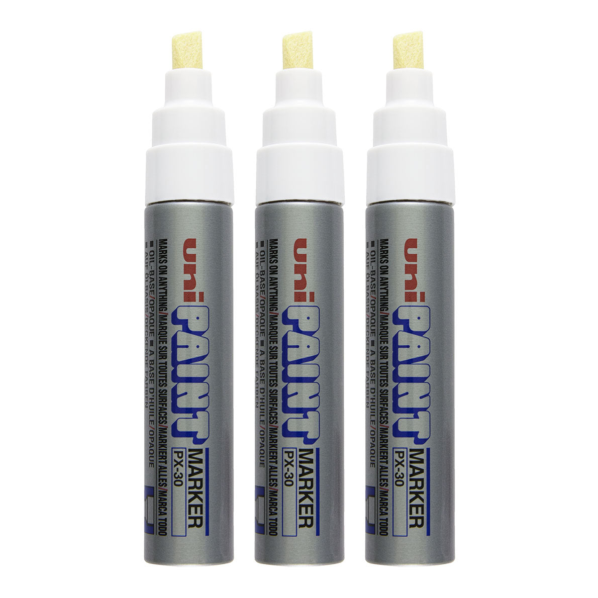 Uni Paint Marker PX-30, Silver (3 Pack) - image 1