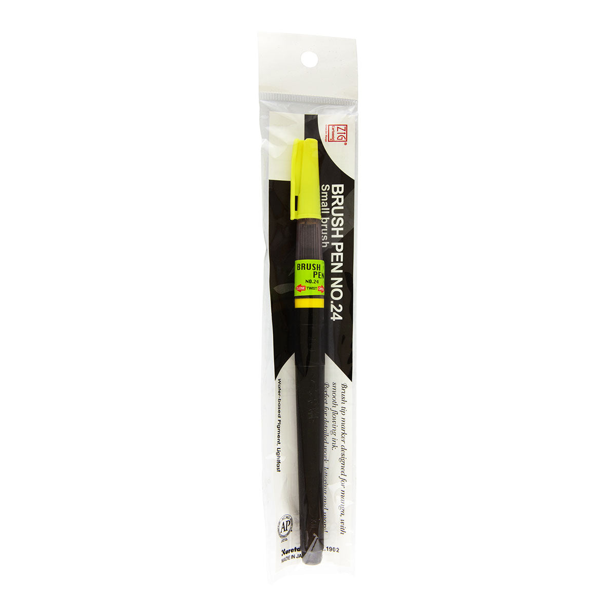 ZIG Kuretake Cartoonist Brush Pen No. 24 Black Small - image 3