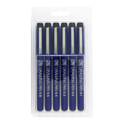 ZIG Kuretake Drawing Pen 6 Set - image 1