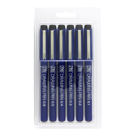 ZIG Kuretake Drawing Pen 6 Set - image 1