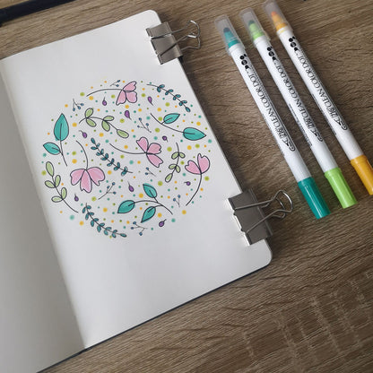 Zig Kuretake Clean Color DOT Pen 4 Set - image 4