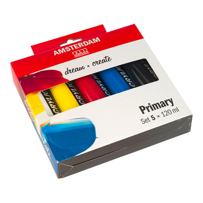 Amsterdam Standard Acrylic Paint 120 ml 5 Set Primary - image 2