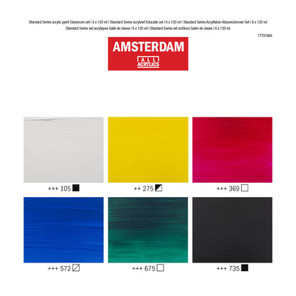Amsterdam Standard Acrylic Paint 120 ml 6 Set Classroom - image 4